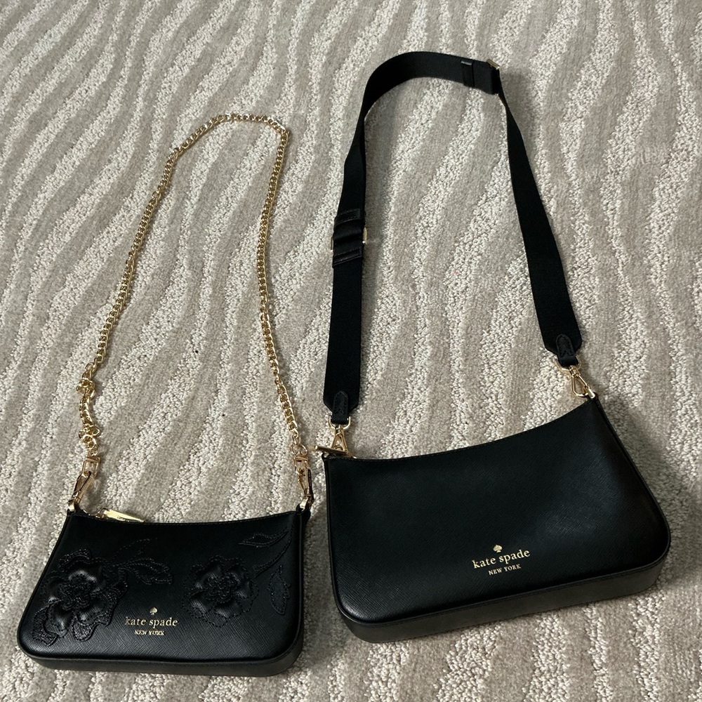 Kate Spade Black Crossbody Bag with Floral Design - Picture 13 of 16